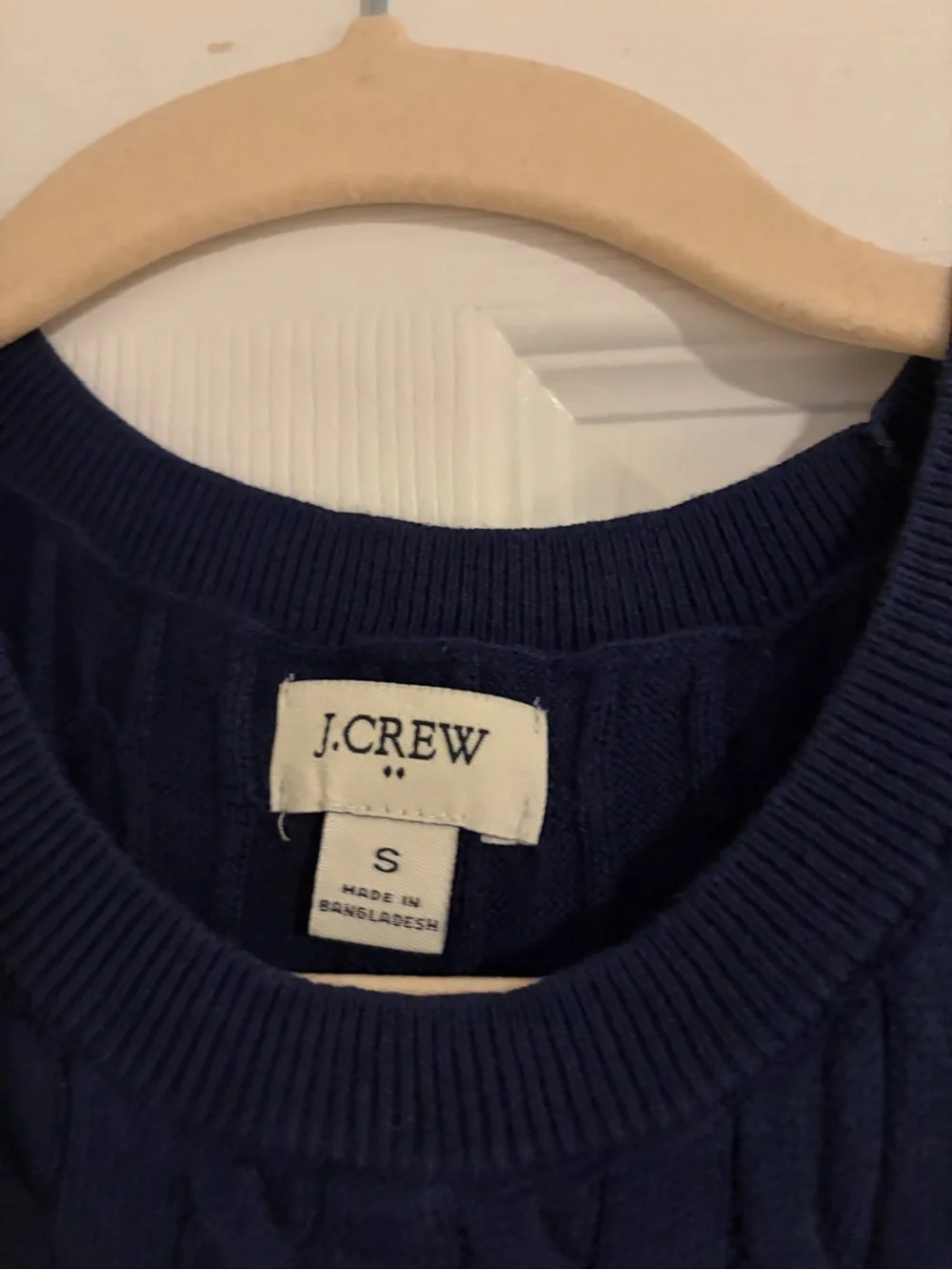 J. Crew Navy Cable-Knit Button Cardigan Sweater and Shell